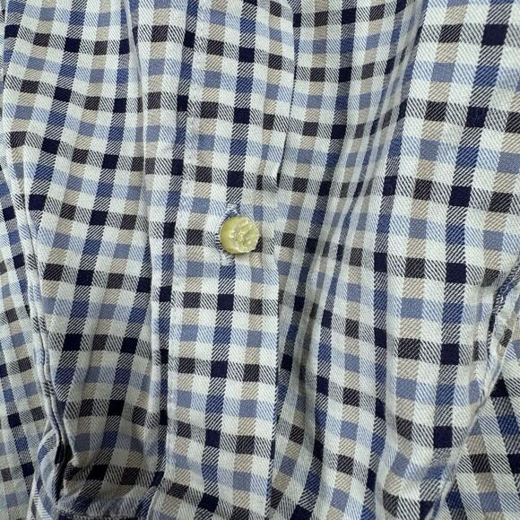 Peter Millar Shirt Mens Medium Long Sleeve Button Front Adult Plaid Cotton Read* - Picture 11 of 13
